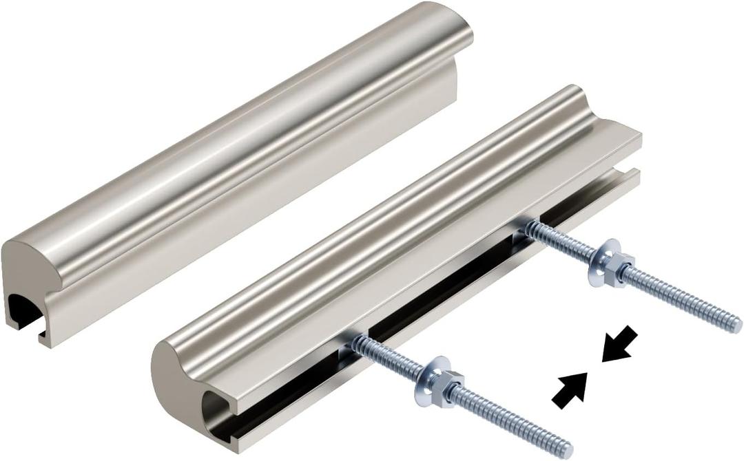 Haidms 10 Pack Adjustable Cabinet Handles Brushed Nickel Cabinet Pulls 1" to 4" (25-102mm) Adjustable Hole Centers Square Brushed Satin Nickel Drawer Pulls for Kitchen Hardware