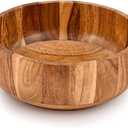 Kimona Fruit Bowl Acacia Wood for Salad & Fruit, Decorative Wooden Bowl For Fruit,Dessert Platter (8" x 8" x 3")