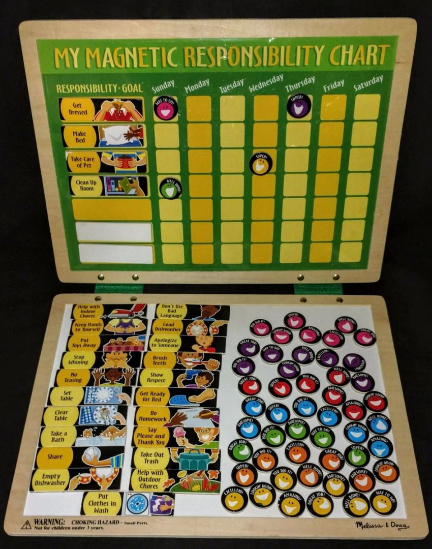 Melissa And Doug Wooden Magnetic Responsibility Chart
