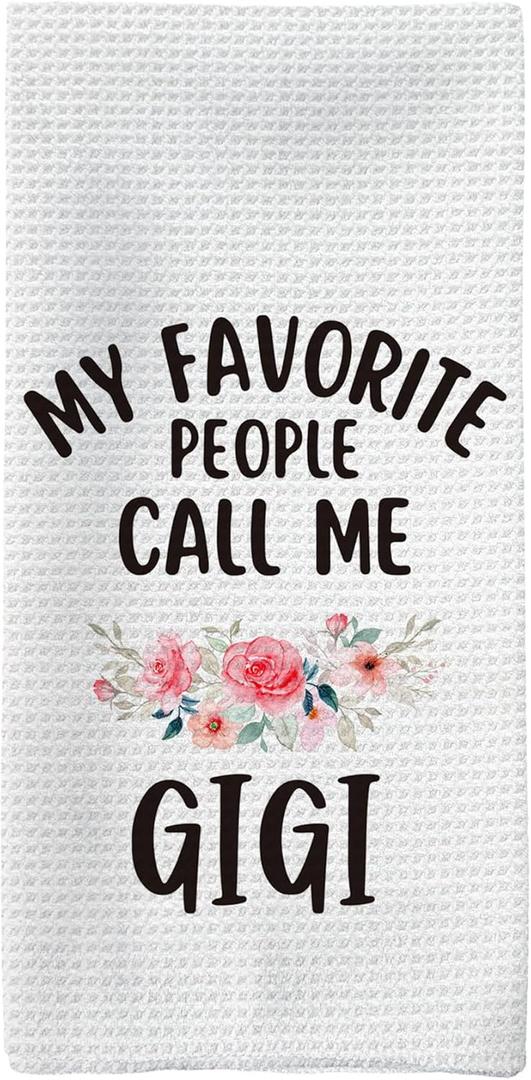 Gigi Gifts Kitchen Towels, Gigi Gifts for Grandma Hand Towels, Best GigiGifts Dish Towel Tea Towel for Kitchen, Gift for GigiGrandma from Grandkids, 16x24inch