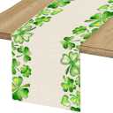 St. Patrick's Day Table Runner - Shamrocks Table Runner Seasonal Spring Holiday St. Patrick's Day Party Kitchen Dining Table Decor 13 x 72 Inch