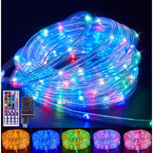 Brightown Rope Lights Outdoor, 33 FT 24 Color Changing String Lights with Remote, 100 LED String Lights Indoor Bedroom, Rope Light for Outside, Waterproof Christmas Lights for Outdoor Decoration
