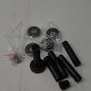 JQK Door Stopper Black, 304 Stainless Steel Thicken 1mm Sound Dampening Door Stop Bumper Wall Protetor 4 Pack, Matte Black, DSB5-PB-P4