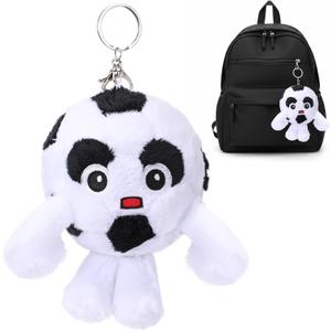 Soccer Plush Keychain Soft Stuffed Keychain Toys Kawaii Backpack Decoration Gift for Girls Boys Soccer Lover