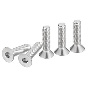 3 x 5/16-18 x 1-1/4" Flat Head Socket Cap Screws, 15 Pack 304 Stainless Steel Hex Socket Flat Head Screws, Full Thread, Countersunk Bolts