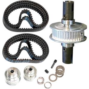 Aluminum Belt Drive System Kit for Arrma 6S 1/8 Typhon&1/7 Infraction/Felony/Limitless F1 V1 | Not for 1/7 F1 V2,Transmission Belt Kit for Center Differential,Drive Train Belt Speed Run Spur Input