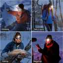 LED Beanie Hat with Light, Headlamp Beanie Cap Unisex Winter Warm Knit Night Light Hat, Knit Beanie Gifts for Men Women Kid (Coffee)