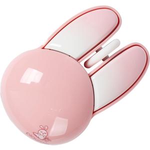 Wireless Mouse Cute Pink Mouse Kawaii Bunny Shape Rabbit Design Portable Silent Lightweight Quiet Cordless USB Optical Cordless Mice for PC Laptop Computer Mac MacBook Pro Desktop HP Kids Girls Gift