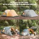 Naturehike KOTA Camping Tent, Double Layer Waterproof Tents for Camping, Large and Tall Family Tent with Vestibules Porch, 8 Person