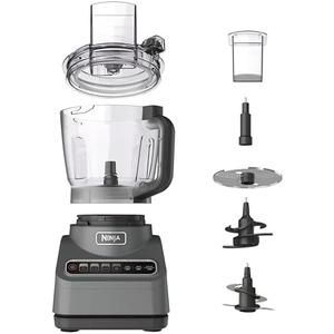 Ninja Food Processor, Professional Plus, 1000 Peak Watts, 4 Functions for Chopping, Slicing, Purees & Dough with 9-Cup Processor Bowl, 3 Blades, Food Chute & Pusher, Silver, BN601: Home & Kitchen