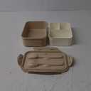 LOVINA Bento Box for Adults and Kids - 1400ML Portable, Lightweight, Easy to Carry Meal Holder with Spoon & Fork, Durable, Leak-Proof, BPA-Free and Food-Safe Materials (Khaki)