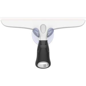 MR.SIGA Multi-Purpose Silicon Squeegee for Window, Glass, Shower Door, Car Windshield, Heavy Duty Window Scrubber, Includes Suction Hook, 10 inch, White & Black, 1 Pack