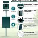 Blulu Dog Waste Station Outdoor, Dog Waste Trash Can for Backyard Park Yard