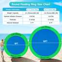 CALOBANA Round Floating Ring Inflatable Water Hammock Heavy Duty River Floats Lake Raft for Adults Tanning Pool Lounger Float Island Platform Pad Mat for Party
