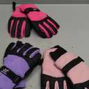 Hicarer 4 Pairs Winter Gloves for Kids Waterproof Snow Ski Gloves Girls Boys Warm Unisex Youth Clothes for Cold Weather (6 - 12 Years, Light Purple, Blue Green, Light Pink, Rose Red)