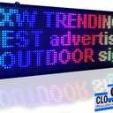 LED sign, scrolling sign 40" x 14", WiFi perfect tool for advertising, color message board programmable for indoor and outdoor use