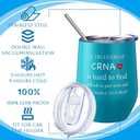 Sieral 6 Pcs CRNA Nurse Appreciation Gifts 12oz Anesthesia Stainless Steel Tumbler with Lid Thank You Coffee Mugs Bulk CRNA Thank You Gift for Anaesthetists Nurse Doctor Retirement Gifts