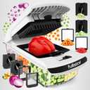 Fullstar Pro Original Vegetable Chopper - Chopper and Spiralizer - Food Chopper with Container, Fruit Cutter, Onion Dicer - All-in-One Prep Tool - Kitchen Gadgets and Gifts (4 in 1, White)