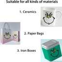 4 x 15 Pcs Christmas Face Stickers  Vinyl Transfer Stickers for Crafts, Ornaments, Cups, Jars, and Christmas Balls, Waterproof DIY Face Decals for Party Favors and Holiday Decorations  3 x 3 in (Black and Yellow)