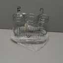 mDesign Over-Cabinet Hair Care Tools Holder for Hair Dryer, Flat Iron, Curling Wand, Straightener - Chrome