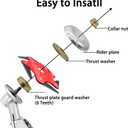 2PCS 6 Steel Razors Trimmer Head Reversible Weed Eater Blades Metal Mn65 Brush Cutter Blades Professional Grass Trimmer Head Replacement with 1 Pack 6 Teeth Adapter Kit for String Trimmers
