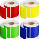 Marspark Colored Labels Stickers 3 x 2 Inch Rectangular Color Coding Labels Stickers Assorted Colors Tags for Inventory Organize File Classification(3 x 2 Inch,Red, Yellow, Green and Blue)