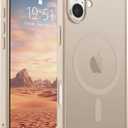 SUPFINE Magnetic for iPhone 16 Case(Compatible with MagSafe)(Military Grade Drop Protection) Slim Translucent Matte Shockproof with Anti-Fingerprint Phone Case,Desert Gold