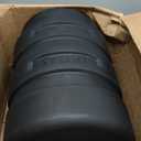 Camco RV Dual Propane Tank Cover - Measures 29.5W x 15.5D x 20.5H - Features Hinged Top Panel for Easy Access - Fits (2) 20lb Steel Tanks - Protects Tanks during Travel & Camping - Black (50504)