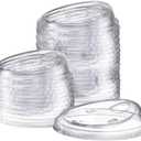 Pack Of 3 Comfy Package [100 Count] Crystal Clear Strawless PET Plastic Lids for 12, 16, 20 & 24 oz. Milkshake Cups, 300 In Total