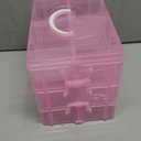 Organizer,3-Tier Craft Organizers and Storage,Stackable Storage Containers with 30 Compartments Dividers for Washi Tape,Toy, Nail,Art Supplies, Fishing Tackle, Pink