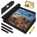 Jigsaw Puzzle Board Roll Up Mats Games Saver Portable Keeper Storage Magic Holder Matt Rollup 2000 1000 500 300 Pieces Accessories Christmas Ideas for Adults Toddler Teens Boys Girls New Home Gifts, Black
