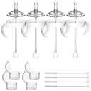 Sippy Cup Conversion Kit for Philips Avent Natural Baby Bottles, Sippy Cups Transition Kit with Soft Straw top,Weighted Straw, Bottle Handle, Cleaning Brush, Dust-Proof Case, 8m+, 4 Pack