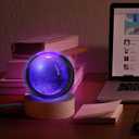 3D Galaxy Crystal Ball Night Light for Gifts with Colorful LED Light Base, Color Changing Light with Remote as a Birthday Gift for Teens Boys and Girls, Moon Model