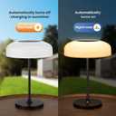 Solar LED Cordless Table Lamp Portable 4000mAh Rechargeable Bedside Table Lamp with Stepless Dimming & 2 Color Temperatures for Patio, Bar, Restaurant, Home, Bedroom, Dining