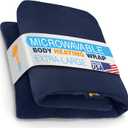 SunnyBay Extra Large Microwave Heating Pad, Microwavable Heavy Weighted Full Body Moist Hot Pack and Washable Fleece Cover, 10x24 Inches, 2.8 lbs, Navy Blue