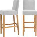 Velvet Chair Covers for Pub Chairs,Counter Stool Slipcovers, Stretch Bar Stool Chair Covers Pack of 2 (Sliver)