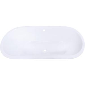 Kingston VCTPN632717 63" Cast Iron Oval Drop-In Tub, White