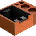 IKAPE 51/53/54/58mm Espresso Knock Box, Sandywood Coffee Station, Tamper Tools, Distributor, Portafilter & Puck Screen Accessories, Natural Sandywood Station Base
