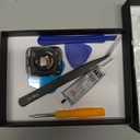 New Back Cover Glass Heart Rate Part Connector Compatible with Apple Watch Series 7 41mm (Only for GPS) with Upgraded Repair Tools Kit