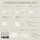 CAROTE 19pcs Pots and Pans Set, Nonstick Cookware Set Detachable Handle, Induction Kitchen Cookware Sets Non Stick with Removable Handle, RV Cookware Set, Oven Safe, 19 Piece