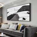 Abstract Wall Art Home Wall Decor Black and White Framed Canvas painting Abstract Artwork Modern Home Wall Decor for Living Room Bedroom Office 29"x58"