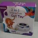 ORSDA 2in1 Interactive Toys for Indoor Cats, Timer Auto On/ Off, Cat Toy Balls & Ambush Electronic Cat Mice Toy for Entertainment with 6pcs Feathers, Dual Power Supplies