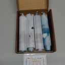 Print Taper Candle Spiral Candlesticks - Gedengni 4pcs Marble Handmade Twisted Candles Short Candle Sticks 7inches Flower Tapered Candles for Home Party Wedding Dinner Decoration,18D4T-BGLT