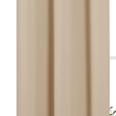NICETOWN Thermal Insulated Grommet Room Darkening Curtains/Draperies/Panels for Bedroom (1 Panels, W42 x L63 inches, Biscotti Beige)