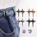 Pant Waist Tightener Adjustable Jeans Button Pin for Waist Pants Clips to Tighten Waist No Sew Detachable Make Jeans Waist Smaller Set of 4 Jean Buttons for Loose Jeans Instant Pants Button Tightener