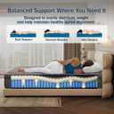 12-Inch Twin Mattress,Memory Foam and Spring Hybrid Mattress, Medium Firmness, Lumbar Support, Suitable for Home Bedrooms and Hotels, Boxed, with Pressure Relief and Sound Insulation Features