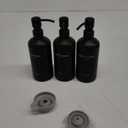 Black Shampoo and Conditioner Dispenser Set by Brighter Barns - Refillable Plastic Shower Soap Dispensers for Bathroom - Body Wash & Shampoo Bottles - Modern Bathroom Decor for Hotel, Airbnb (Black)