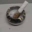 Gusto Nostro Natural Marble Mortar and Pestle Set | 5 Inch - 2.5 Cup Large Mortar Pestle Set for Grinding Herbs, Nuts, Grains | Pesto Grinding and Guacamole Stone Bowl | Marble Spice Crusher (Black Zebra with White Stripe)