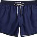 maamgic Mens Boys Short 80s 90s Vintage Swim Trunks with Mesh Lining Quick Dry Swim Suits Board Shorts (M)