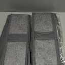 Large Under Bed Boots Shoes Storage Organizer Set of 2 (14+4 Pairs), Durable Closet Foldable Fabric Shoe Container Box with Clear Window, 33.9x 23.6x5.9inch, Light Grey, ZMGCUBS14S4